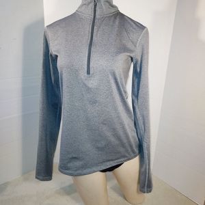 NIKE Gray 1/4 zip Long Sleeve Pull-over size M